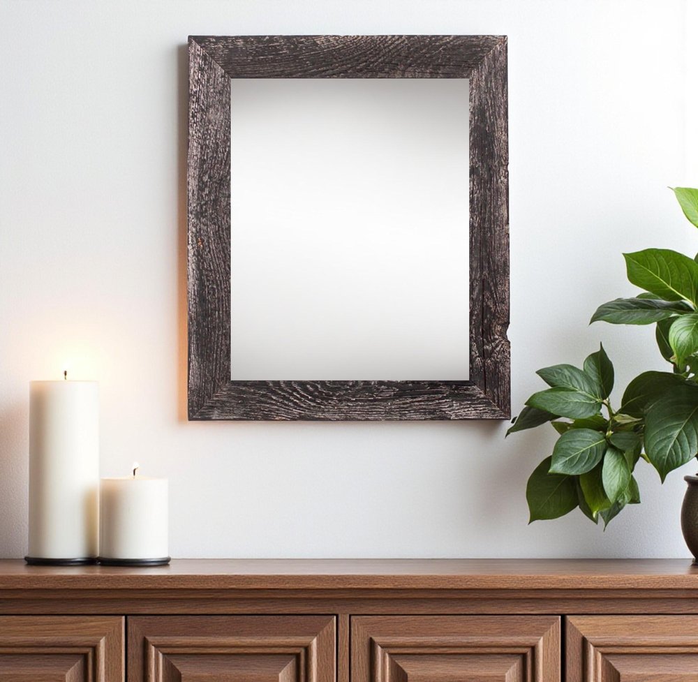 16" x 20" Black Solid Wood Hanging Picture Frame