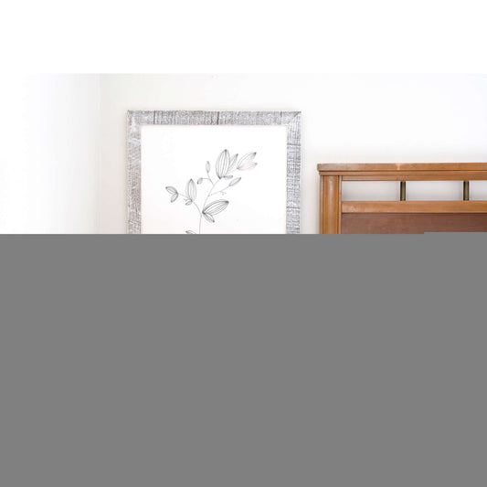 16" x 20" White Solid Wood Hanging Picture Frame