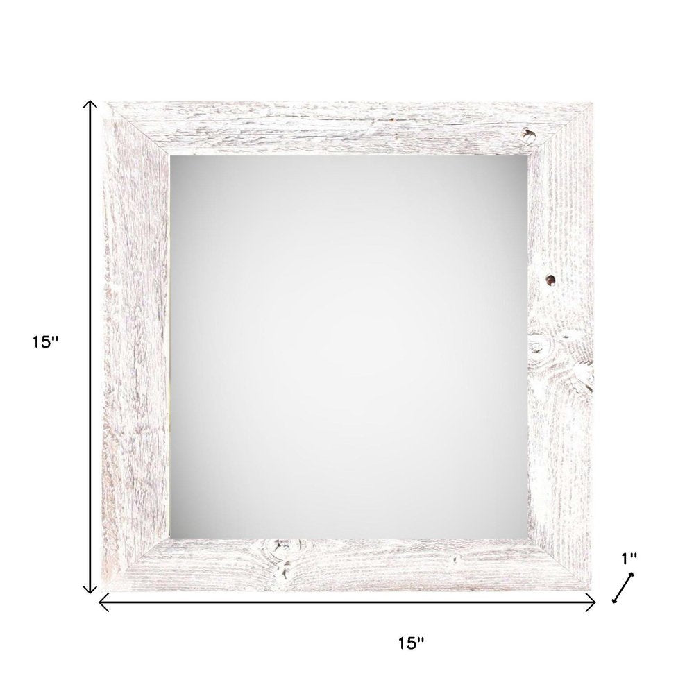 12" x 12" White Solid Wood Tabletop Picture Frame