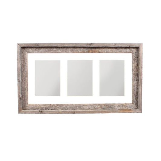 5" x 7" Natural Distressed Reclaimed Wood Hanging Picture Frame with Mat