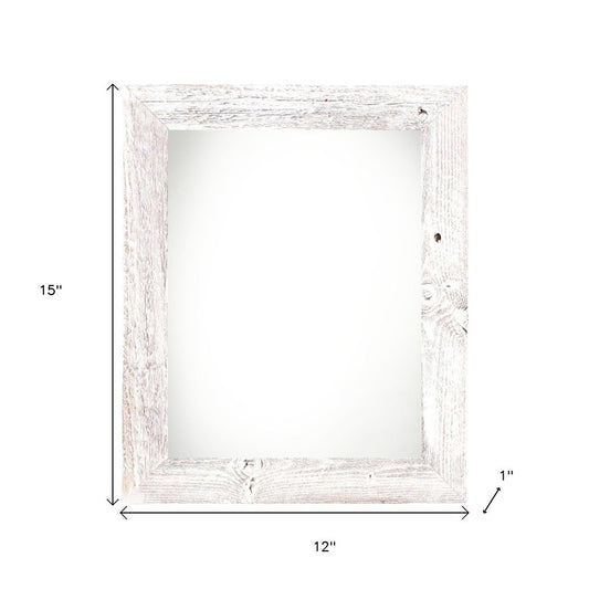 9" x 12" White Solid Wood Hanging Picture Frame