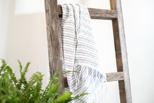 72" X 18" Gray Wood Hanging Dimensional Sculpture