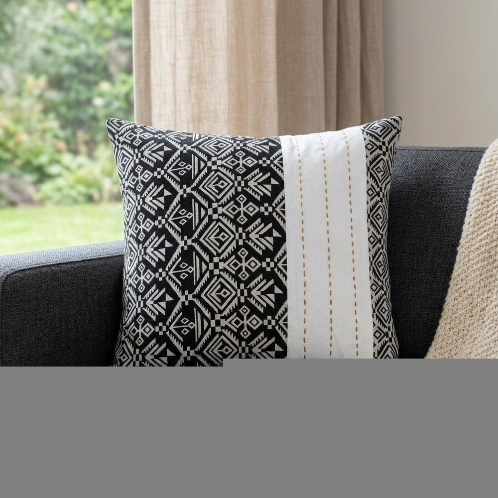 Black And White Modern Throw Pillow