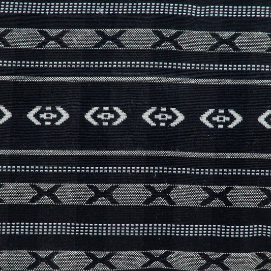 Black And Gray X Pom Throw Pillow