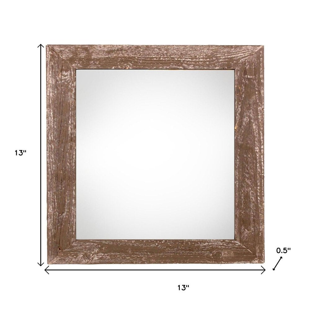 10" x 10" Brown Solid Wood Hanging Picture Frame