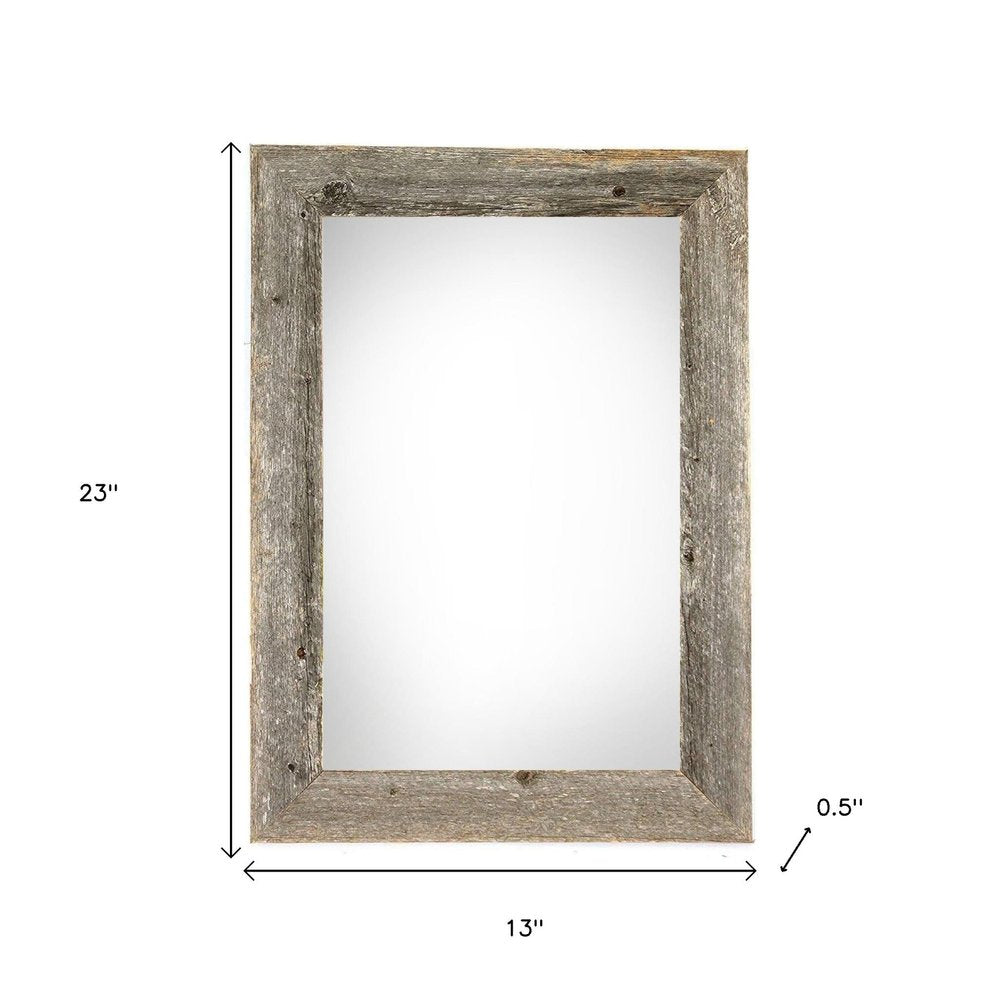 10" x 20" Gray Solid Wood Hanging Picture Frame