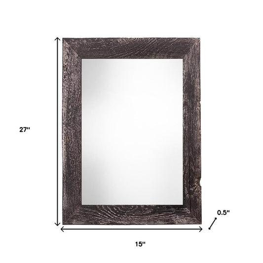 12" x 24" Black Solid Wood Hanging Picture Frame