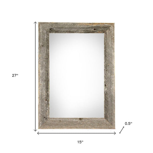 12" x 24" Gray Solid Wood Hanging Picture Frame