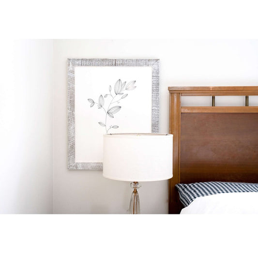 20" x 28" White Solid Wood Hanging Picture Frame