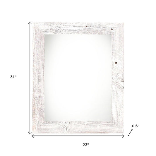 20" x 28" White Solid Wood Hanging Picture Frame