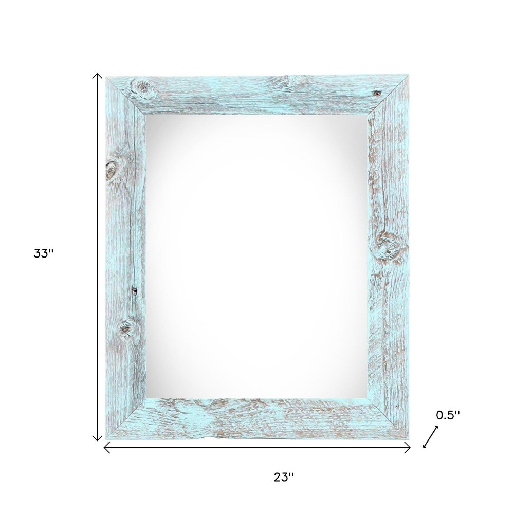 20" x 30" Blue Solid Wood Hanging Picture Frame