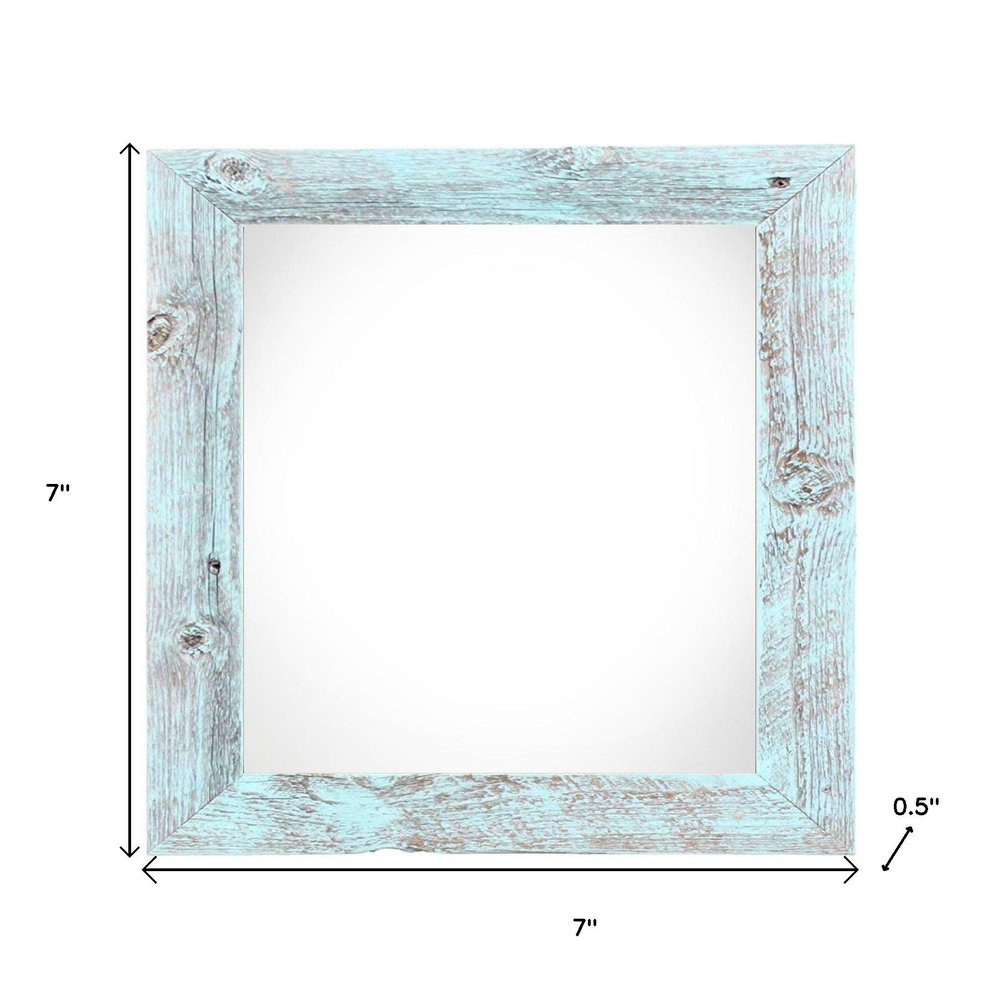 4" x 4" Blue Solid Wood Tabletop Picture Frame