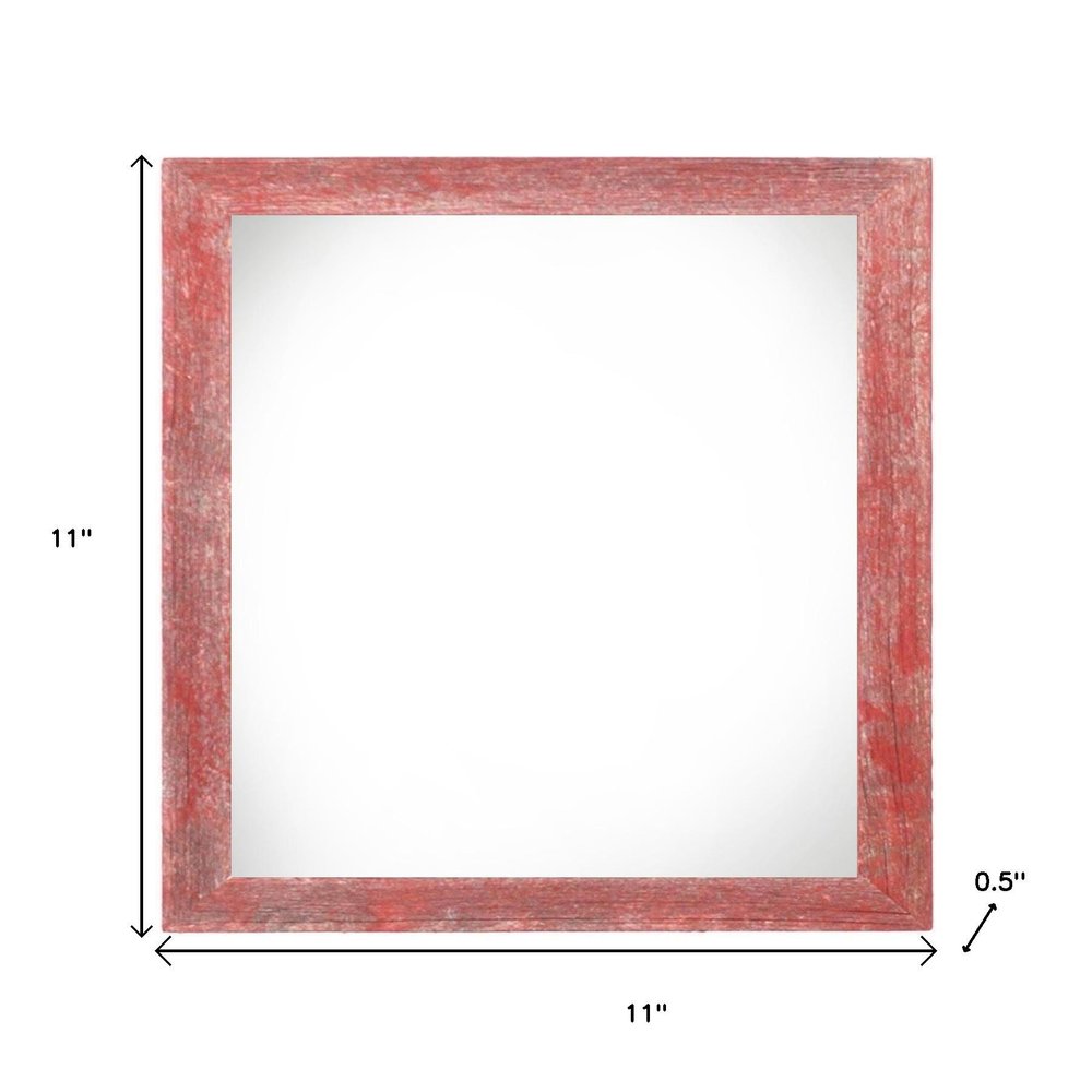 6" x 6" Red Solid Wood Tabletop Picture Frame