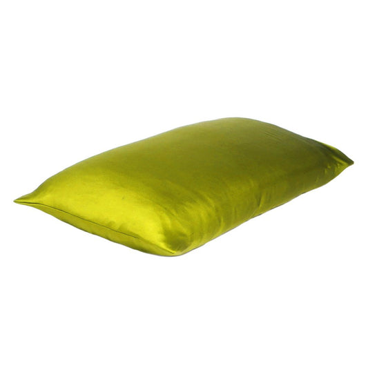 Set of Two Lemongrass Dreamy Silk Satin Queen Pillowcases