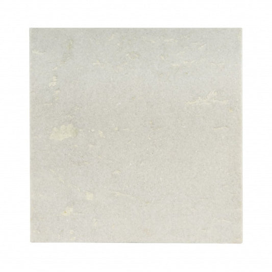 24" White and Copper Genuine Marble and Metal Square Coffee Table