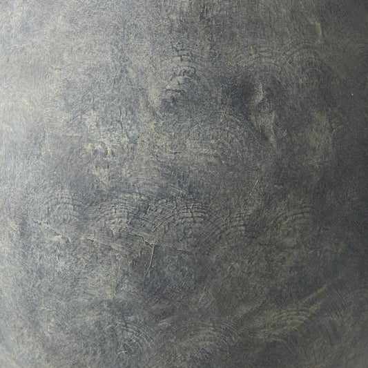 23" Gray Oval Distressed Ceramic Floor Vase