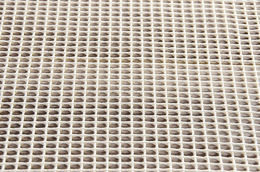 4' x 6' Ivory Striped Weave Non Slip Rug Pad