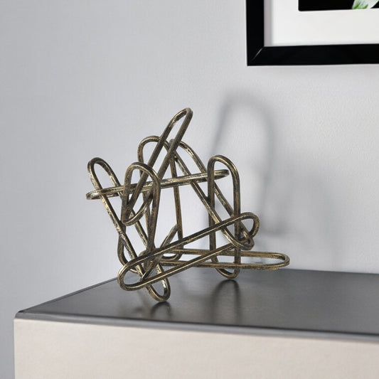 9" Copper Fabric Sculpture