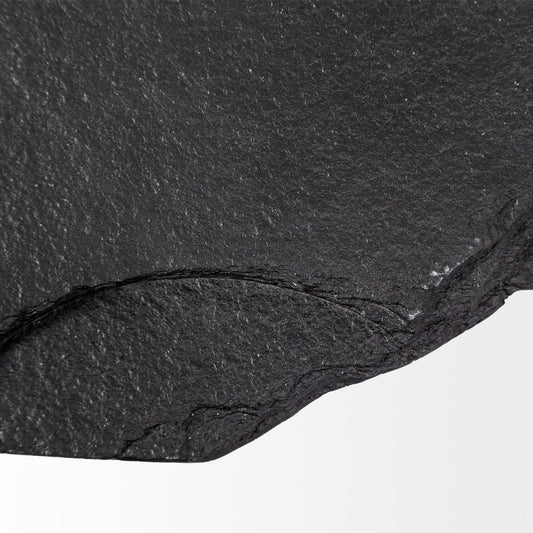 33" Black Wood and Metal Round Pedestal Coffee Table