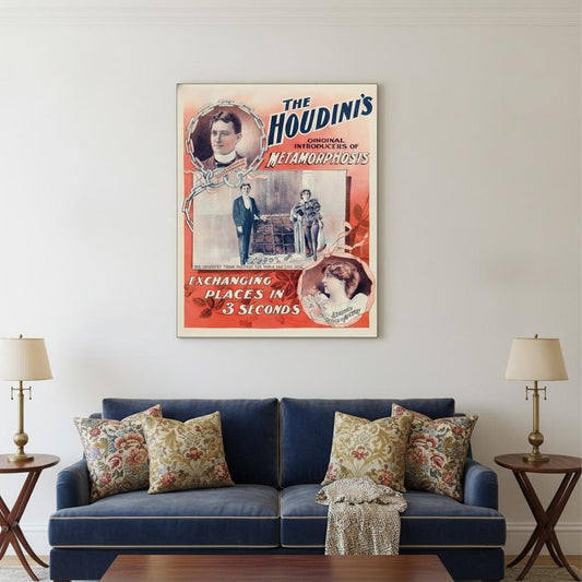 The Houdini's Metamorphosis Vintage Magic Unframed Print Wall Art