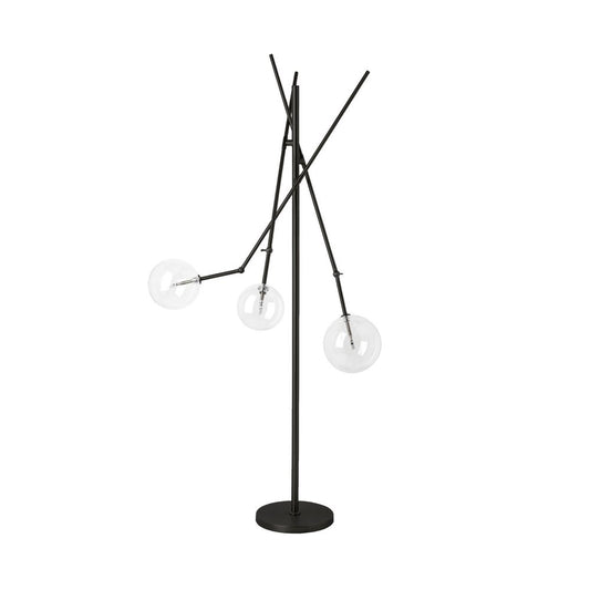 84" Black LED Floor Lamp With White
