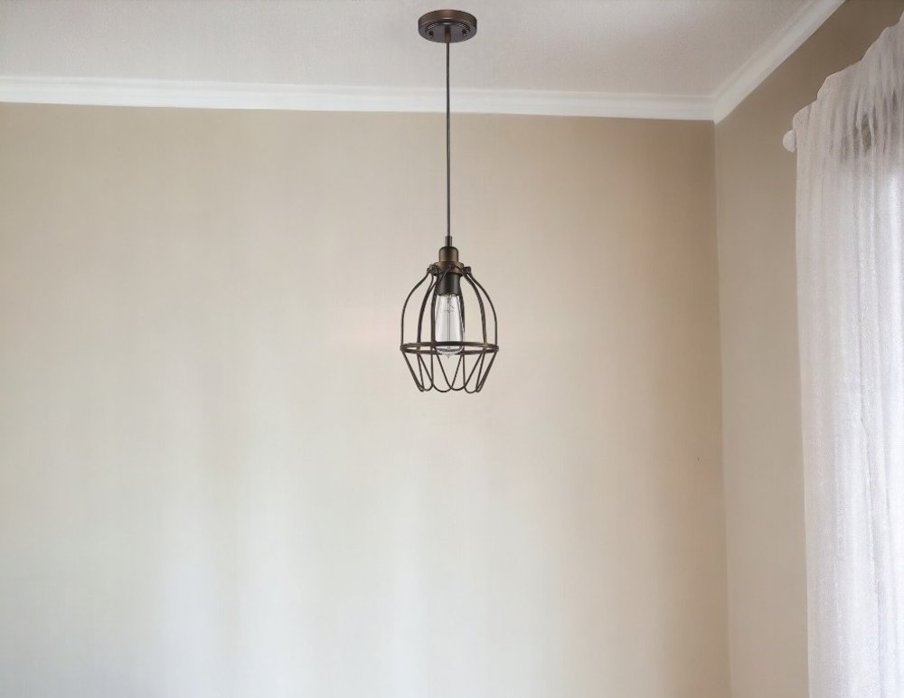 Antique Bronze Wire Pendant Hanging Light