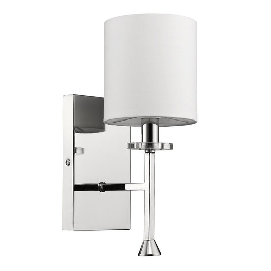 5" Silver And White Metal Flush Mounted Sconce