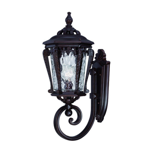23" Black And Clear Metal and Glass Flush Mounted Sconce