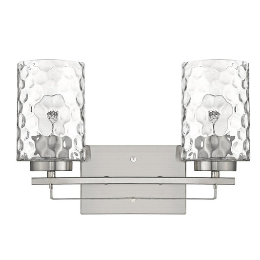 10" Silver And Clear Metal Vanity Flush Mounted Sconce