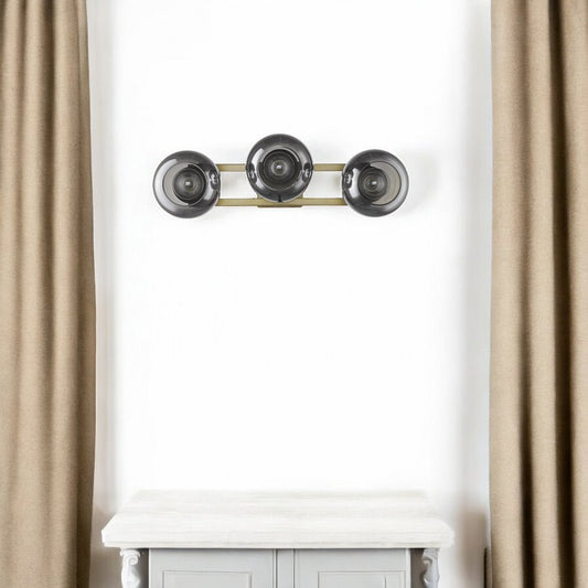 Lunette 3-Light Aged Brass Sconce