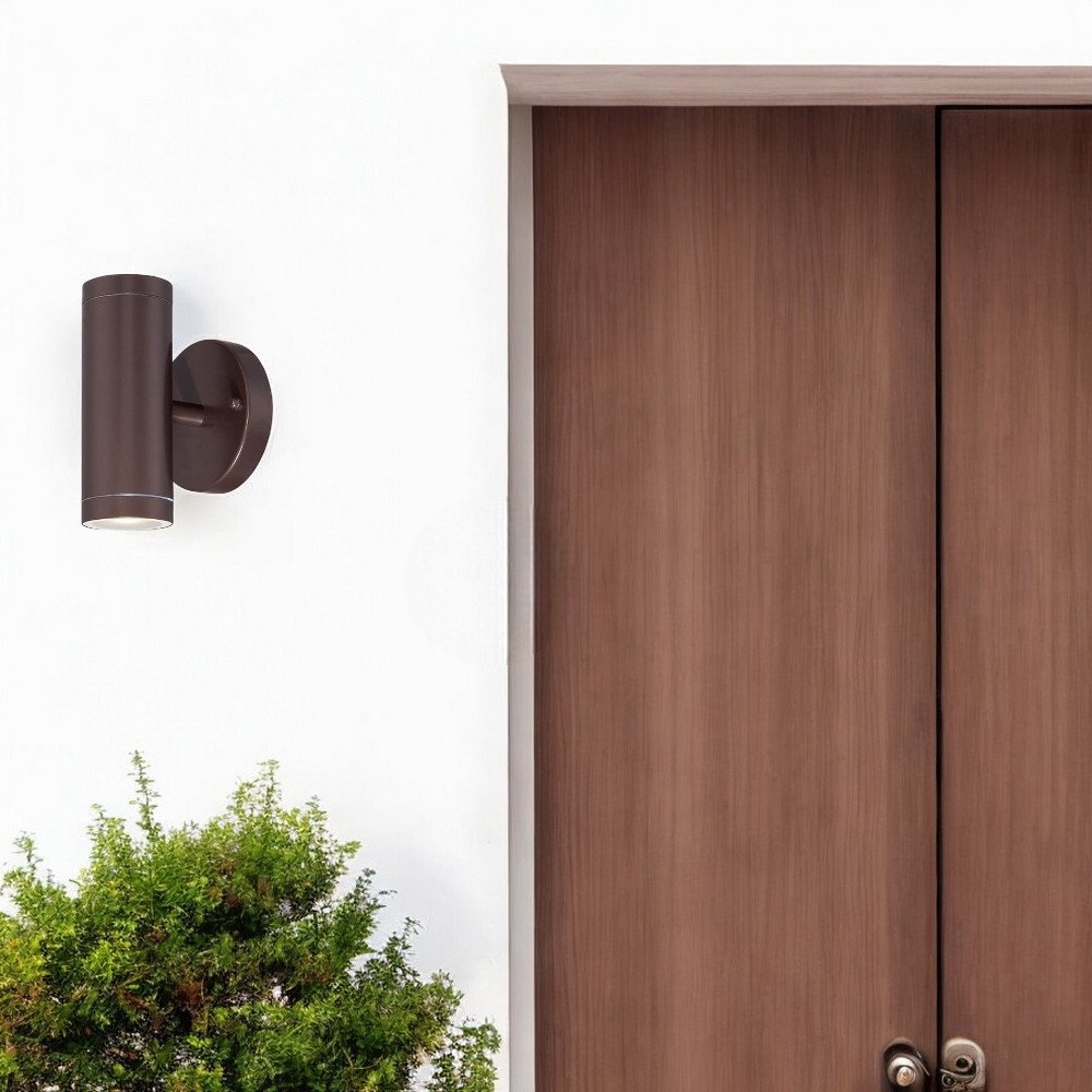 7" Bronze Metal Flush Mounted Sconce