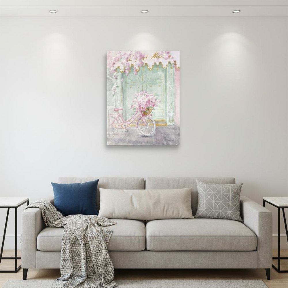 Pretty Pastel Pink Paris Unframed Print Wall Art
