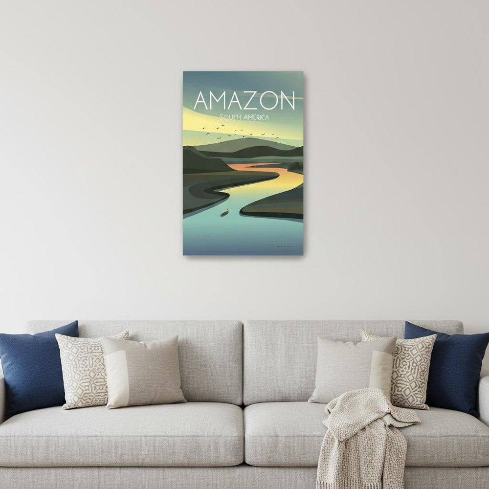 24" x 16" Vibrant South American Amazon Canvas Wall Art