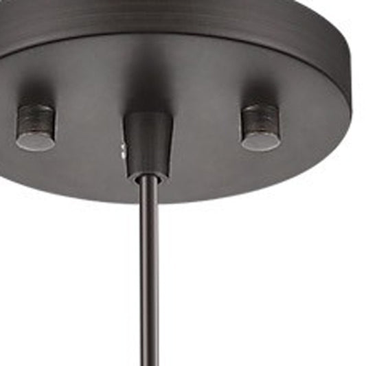 Bronze Pendant Hanging Light with Frosted Glass Shade