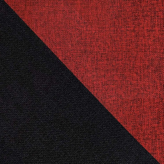 18" Red And Black Fabric Throw Pillow