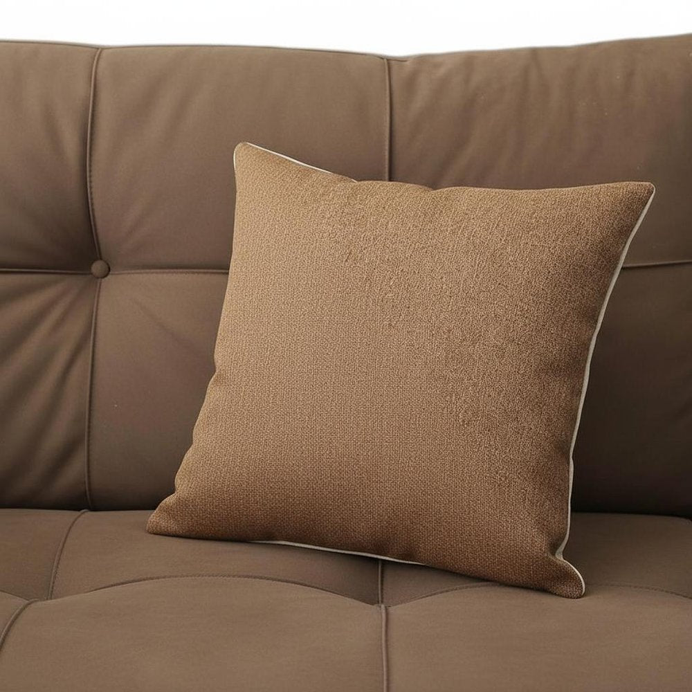 Brown and White Diagonal Decorative Throw Pillow