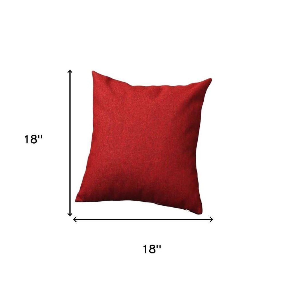Red Modern Textured Throw Pillow