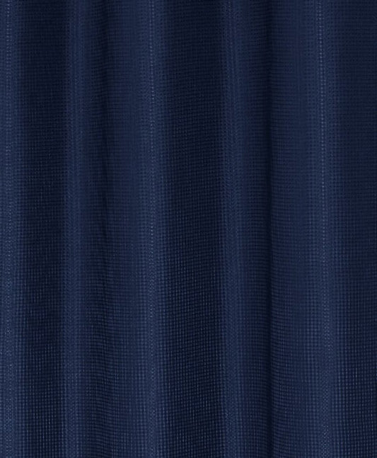 Luxurious Navy Waffle Weave Shower Curtain