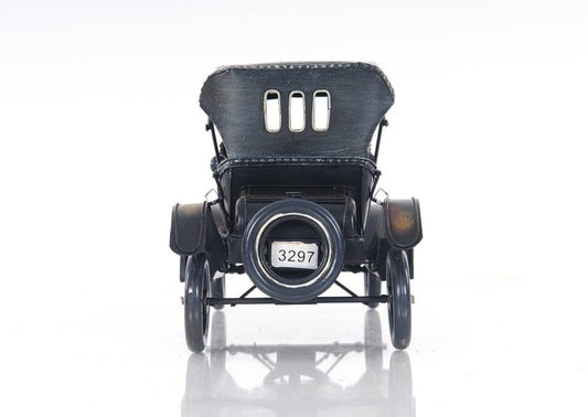 12" Black Metal c1908 Ford Model Car Tabletop Sculpture