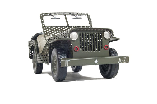 7" Green Metal Hand Painted Model Car