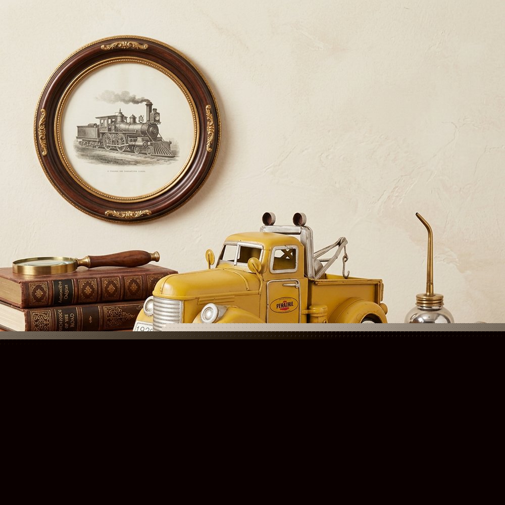 7" Yellow Metal Hand Painted Model Car