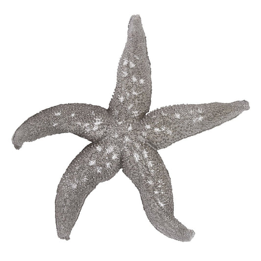 19" Antiqued Silver Resin Starfish Hanging Dimensional Sculpture