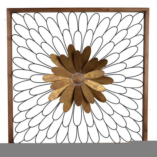 30" X 2" Black Iron Square Framed Art
