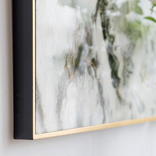 Set of Two White Framed Art