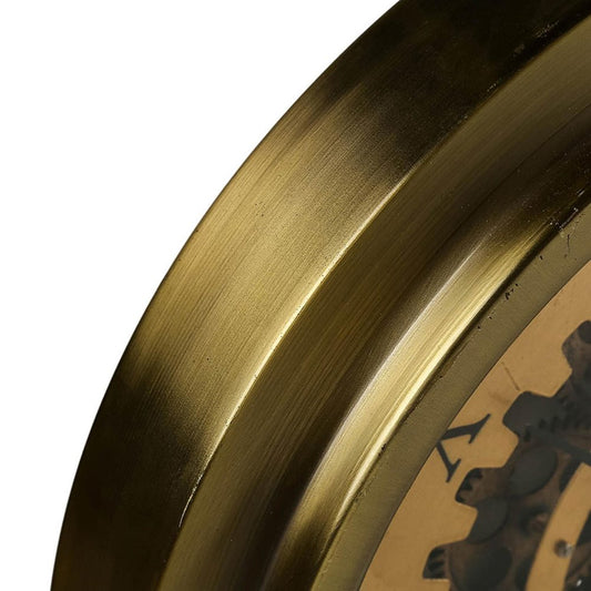 3" Gold Iron Wall Clock