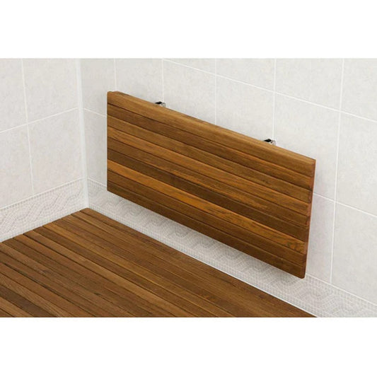 30" Brown Premium Wall Mount Teak Shower Bench