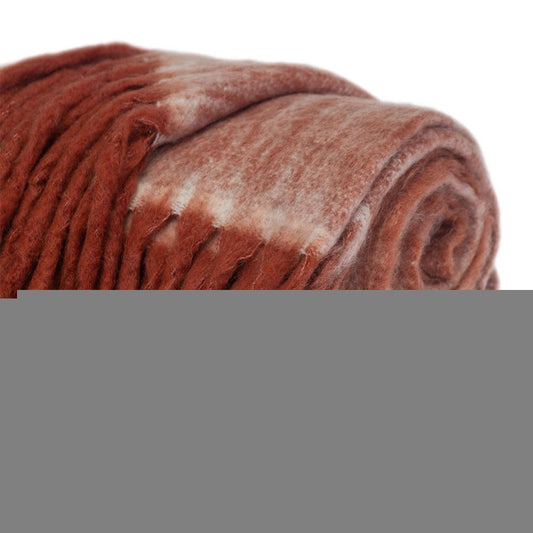 67" X 52" Red Knitted Acrylic Throw Blanket