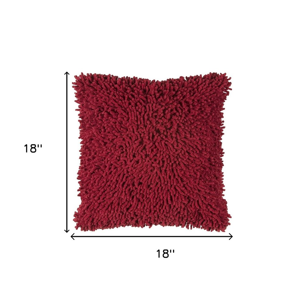 18" Black Cotton Throw Pillow