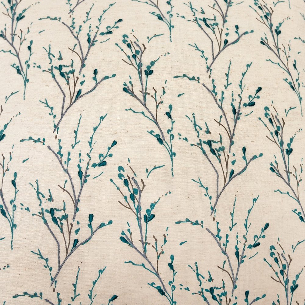 Blue Tiny Floral Buds Throw Pillow