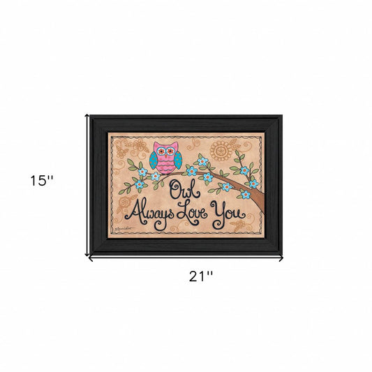 Owl Always Love You 2 Black Framed Print Wall Art